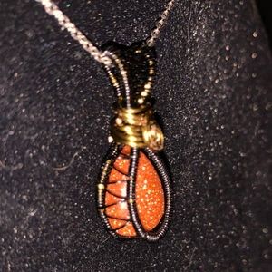 Goldstone necklace